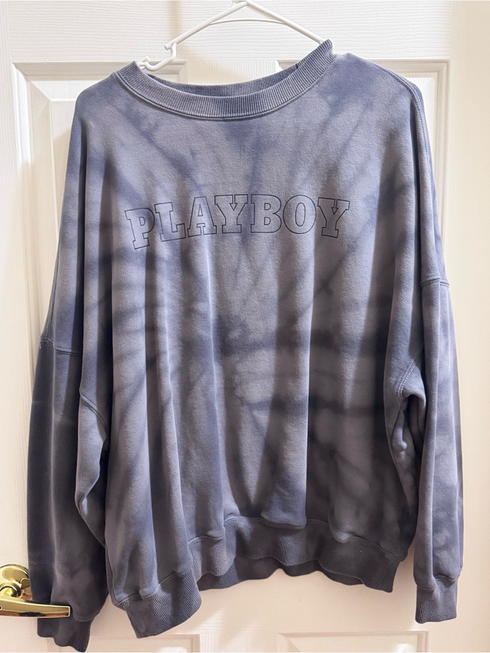 PLAYBOY Tie-Dye Crewneck Sweatshirt - Slate Gray